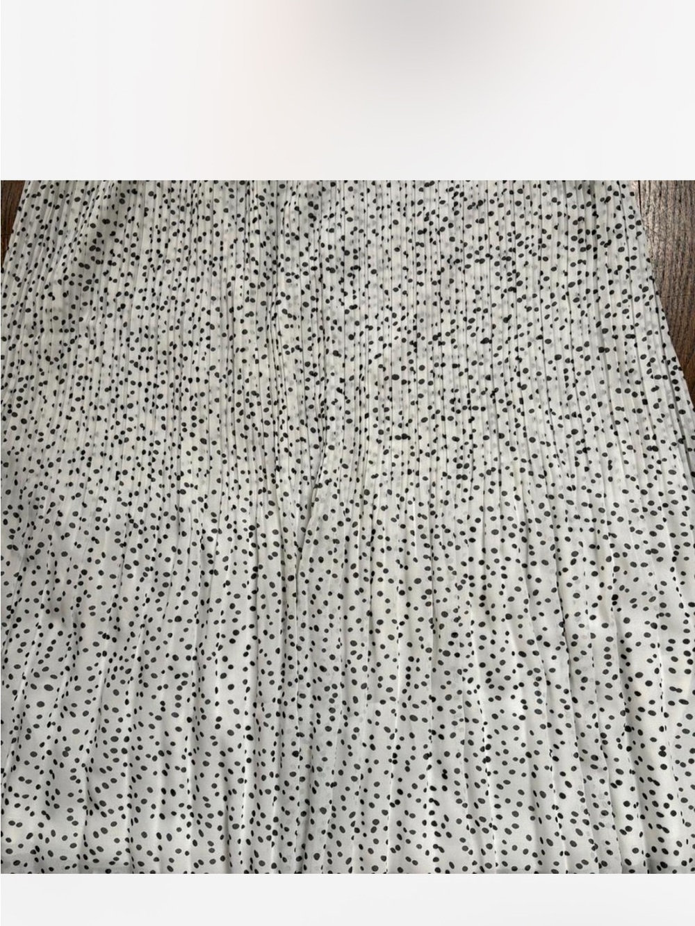 WD.NY White Maxi Skirt with Black polka dot Print - Picture 5 of 8